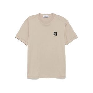 Stone Island Men Slim Fit Cotton Jersey T-Shirt With Compass Patch